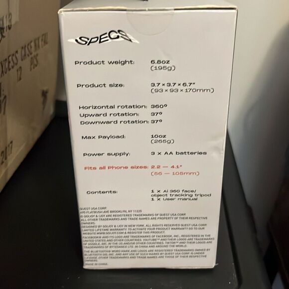 Bluetooth CHASE BY IJOY Face/object tracking tripod New in Box - Picture 9 of 11